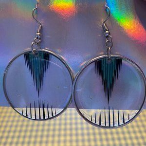 SUITAAKI BLACK, Quill Earrings, Green & Black on Silver